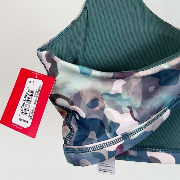 NWT Spanx Printed Low Impact Sports Bra in Blue Pink Camo - Picture 7 of 7